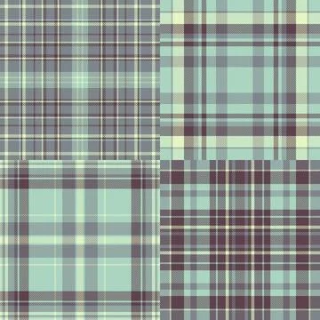 Plaid pattern set for everyday women's fashion. Seamless vectors work for dre Stock Illustration