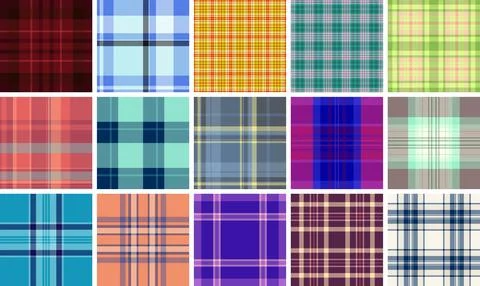 Plaid pattern set for home comfort, family moments, and seasonal gatherings.. Stock Illustration
