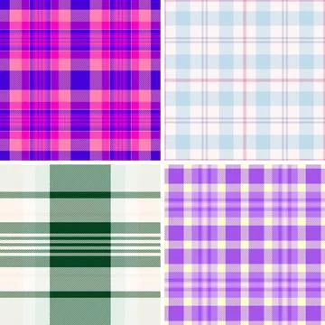 Plaid pattern set for home comfort, family moments, and seasonal gatherings.  Illustrazione stock