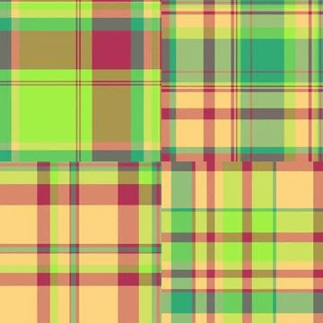 Plaid pattern set ideal for mens shirts. Classic tartan textures add characte イラスト素材