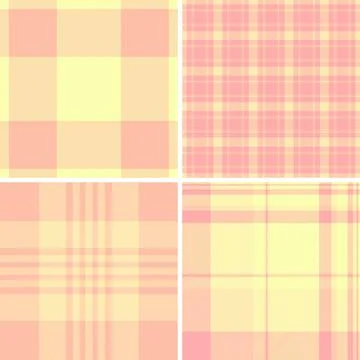 Plaid pattern set for modern childrens outfits. Perfect for casual, party, or Stock Illustration