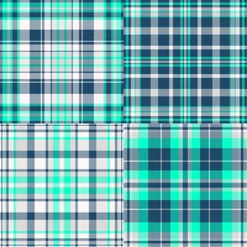 Plaid pattern set for modern devices, wallpapers, and digital backgrounds. Se Stockillustratie