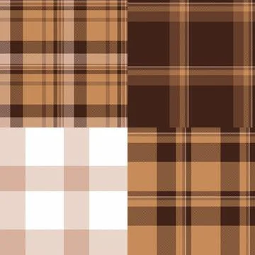 Plaid pattern set for modern digital wallpaper and background use. Seamless.. Stock Illustration