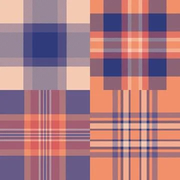 Plaid pattern set for modern scrapbooking. Perfect for albums, journals, and  イラスト素材