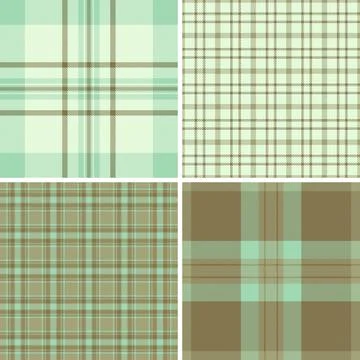 Plaid pattern set optimized for invitations and lookbooks. Strong tartan rhyt Stock Illustration