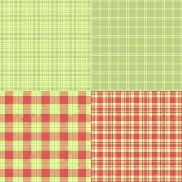 Plaid pattern set optimized for lookbooks, catalogs, and e-commerce. Strong t 스톡 일러스트