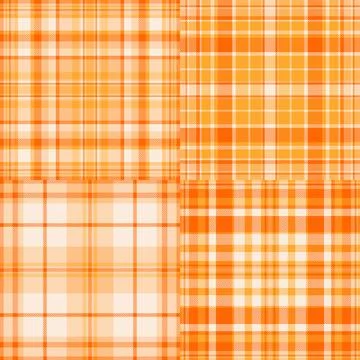 Plaid pattern set optimized for lookbooks and catalogs. Strong tartan rhythm  Stock Illustration
