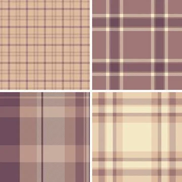 Plaid pattern set optimized for lookbooks and catalogs. Strong tartan rhythm  Stockillustratie