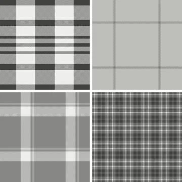 Plaid pattern set for patriotic American celebrations and casual wear. Seamle Stockillustratie