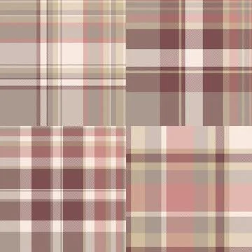 Plaid pattern set perfect for digital and print products. Seamless tartan r.. Stock Illustration