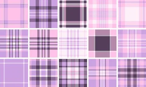 Plaid pattern set perfect for multipurpose design workflows. Vector tartan pa 스톡 일러스트