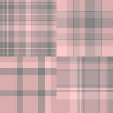 Plaid pattern set for print shops and textile studios. Optimized tartan rep.. Stock Illustration