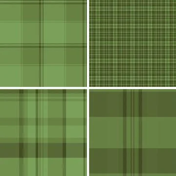 Plaid pattern set for professional and personal use. Works for apparel, decor Illustrazione stock