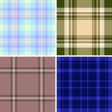 Plaid pattern set reflecting Independence Day celebrations and USA traditio.. Stockillustratie