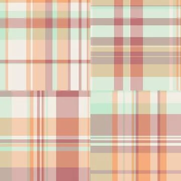 Plaid pattern set reflecting professional standards for industrial fabric d.. Ilustração Stock