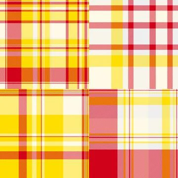 Plaid pattern set rooted in historic fabric design. Ideal for classic collect Stock Illustration