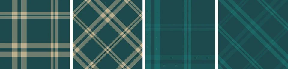 Plaid pattern set seamless tartan check plaid for skirt Stock Illustration