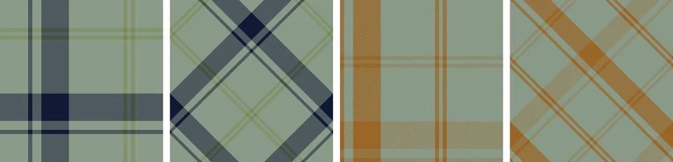 Plaid pattern set seamless tartan check plaid for skirt Stock Illustration