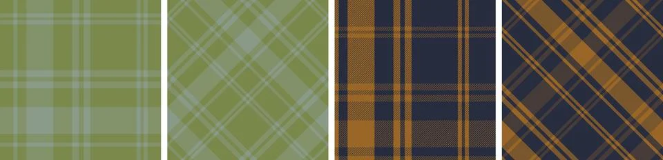 Plaid pattern set seamless tartan check plaid for skirt Illustrazione stock