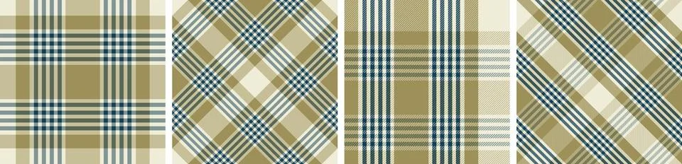 Plaid pattern set seamless tartan check plaid for skirt, tablecloth 스톡 일러스트