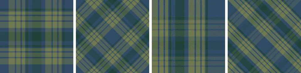 Plaid pattern set seamless tartan check plaid for skirt, tablecloth Illustrazione stock
