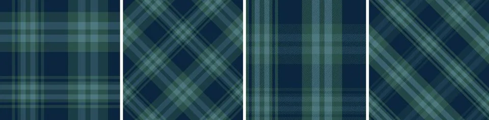 Plaid pattern set seamless tartan check plaid for skirt, tablecloth Stock Illustration