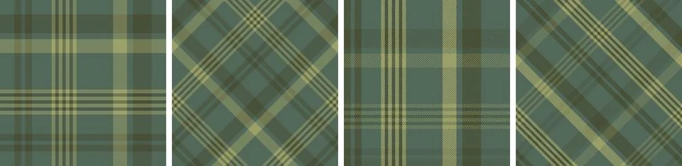 Plaid pattern set seamless tartan check plaid for skirt, tablecloth, blanket Illustrazione stock