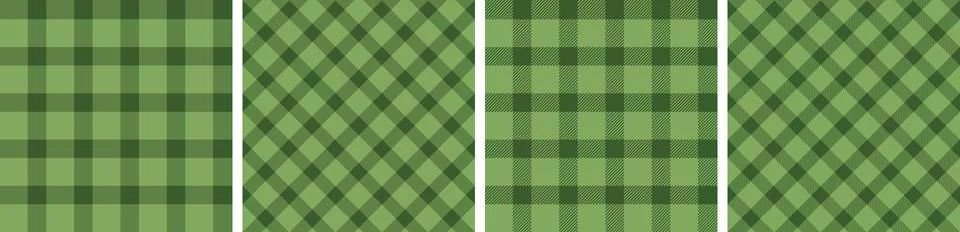 Plaid pattern set seamless tartan check plaid for skirt, tablecloth Stock Illustration