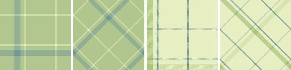 Plaid pattern set seamless tartan check plaid for skirt, tablecloth, blanket Stock Illustration