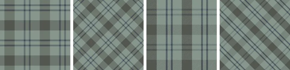 Plaid pattern set seamless tartan check plaid for skirt, tablecloth, blanket Stock Illustration