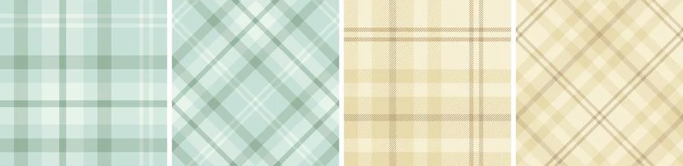 Plaid pattern set seamless tartan check plaid for skirt Illustrazione stock