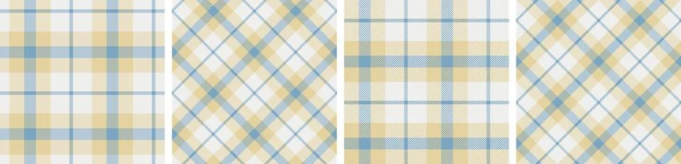 Plaid pattern set seamless tartan check plaid for skirt Illustrazione stock