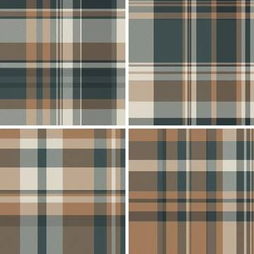 Plaid pattern set for small sewing businesses and bespoke designs. Seamless v Stock Illustration