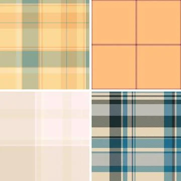 Plaid pattern set for small sewing studios, atelier collections, and exclus.. イラスト素材