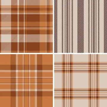 Plaid pattern set for spring fashion. Perfect for casual layering, skirts, bl Stock Illustration
