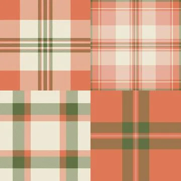 Plaid pattern set suitable for clothing, accessories, print products, and w.. Stock Illustration
