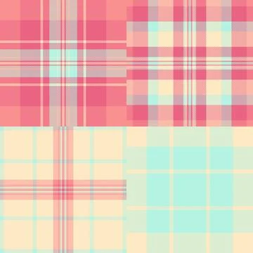 Plaid pattern set suitable for DIY crafts, digital papers, and product mock.. イラスト素材