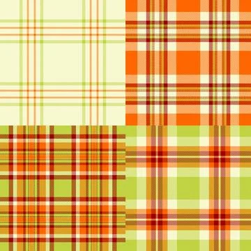 Plaid pattern set suitable for DIY crafts, digital papers, and product mockup イラスト素材