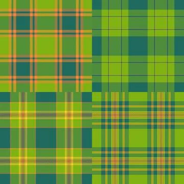 Plaid pattern set tailored for composition notebooks. Classic tartan designs  Stock Illustration