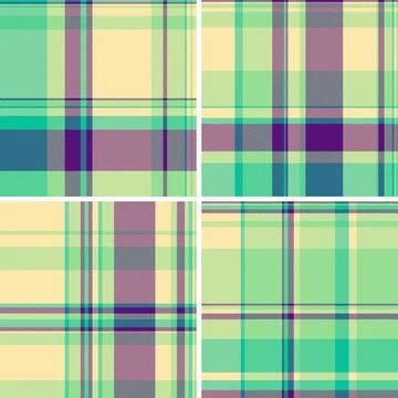 Plaid pattern set tailored for digital product mockups. Vector tartan texture Stockillustratie