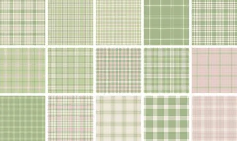 Plaid pattern set tailored for digital product mockups. Vector tartan texture Stock Illustration