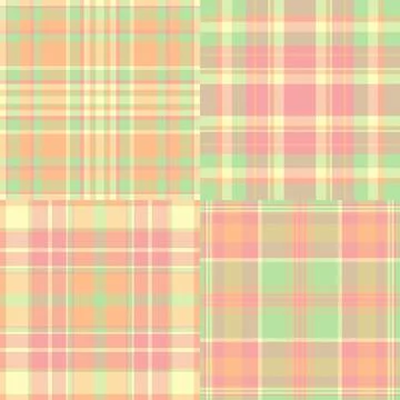 Plaid pattern set tailored for fashion, home decor, and stationery. Coordinat Stock Illustration