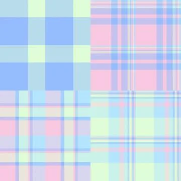 Plaid pattern set tailored for leggings and pants. Stylish tartan repeats e.. Stock Illustration