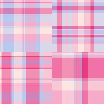 Plaid pattern set tailored for leggings and pants. Stylish tartan repeats e.. Stock Illustration