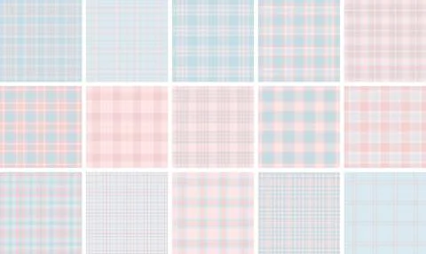 Plaid pattern set tailored for UI mockups and wireframes. Vector patterns add Stockillustratie