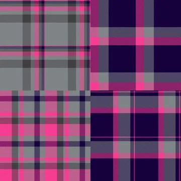 Plaid pattern set for textile manufacturing and creative design studios. Se.. Stock Illustration