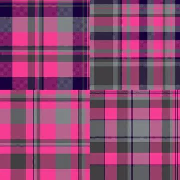 Plaid pattern set for trendy wallpapers, background design, and graphic proje Illustrazione stock
