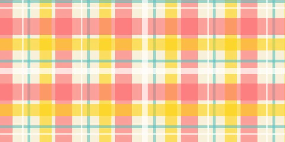 Plaid pattern in soft pastel hues. Tartan texture for spring picnic table c.. Stock Illustration