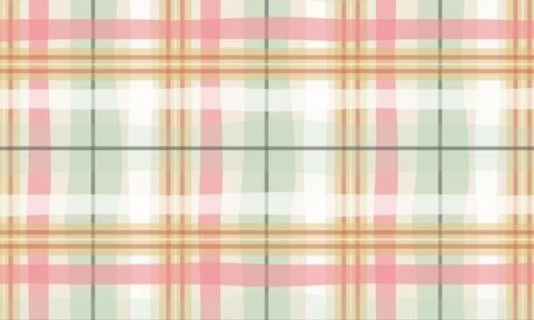 Plaid pattern in soft pastel hues. Tartan texture for spring picnic table c.. Stock Illustration
