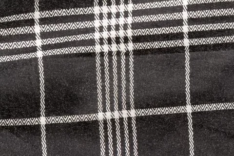 Plaid pattern texture background closeup color black and white Stockfoto's